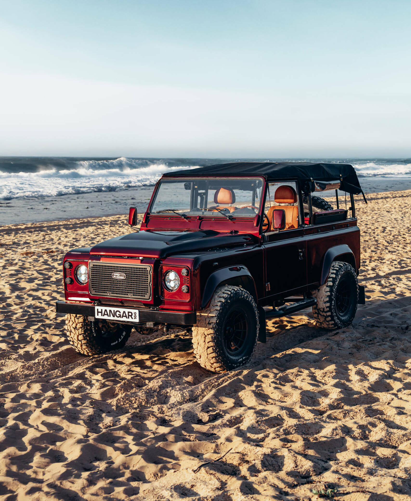 Defender 90 Midnight Red Soft Top